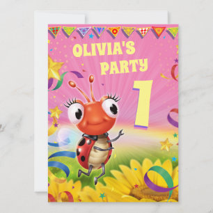 Personnalisé Anniversaire Fête invitation fille 1a