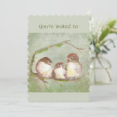 Personnalisé Anniversaire Invitation Sparrow Famil (Debout devant)