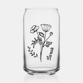 Personnalisé Août Mois de naissance Fleur Poppy (Recto)