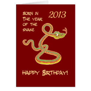 Personnalisé avant chinois Année du serpent Annive