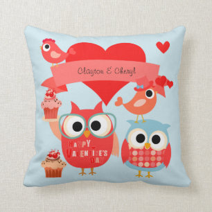 Personnalisé avec le coussin de Valentine de