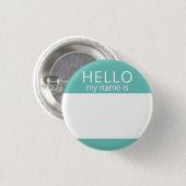 Personnalisé Blanc BONJOUR Mon Nom Est Badge (Devant & derrière)