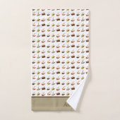 Personnalisé Blanc Tan Blanc Tan Fly Pêche Mouches (Serviette à main)