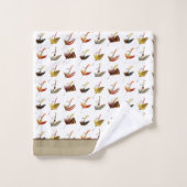 Personnalisé Blanc Tan Blanc Tan Fly Pêche Mouches (Gant de toilette)