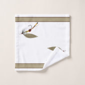 Personnalisé Blanc Tan Fly Pêche Mouches Côtière (Gant de toilette)