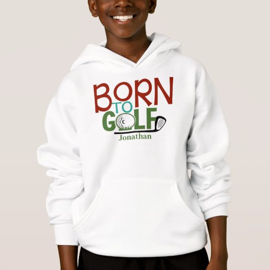 Personnalisé Born to Golf Sweat - shirt à capuche (Devant)
