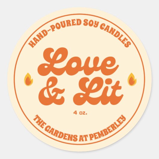 Personnalisé - Bougies Étiquette d'affaires (Devant)