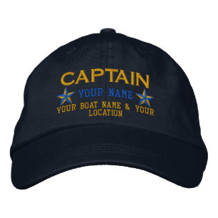 Personnalisé Capitaine Stars Ball Casquette Broder