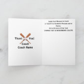 Personnalisé, Carte de remerciements D'Entraîneur (Intérieur)