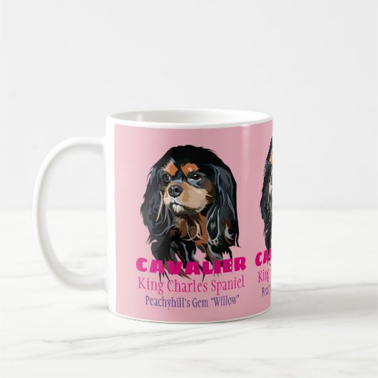 Personnalisé Cavalier King Charles Spaniel Mug (Gauche)