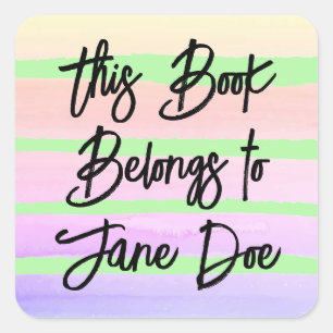 Personnalisé ce livre appartient aux autocollants