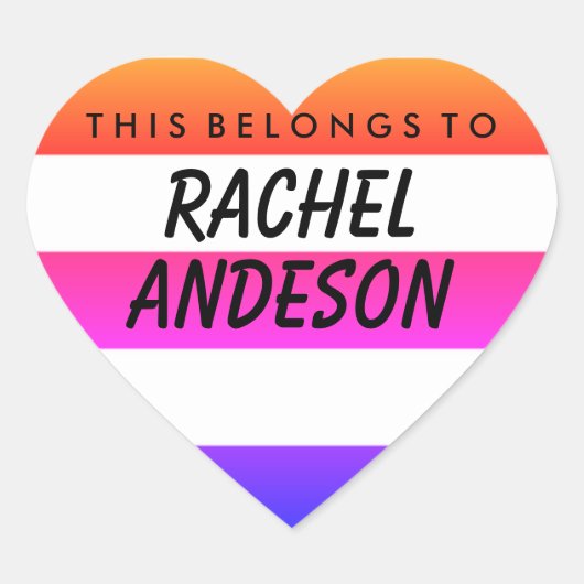 Personnalisé, Ce Qui Appartient À Coeur Sticker (Devant)