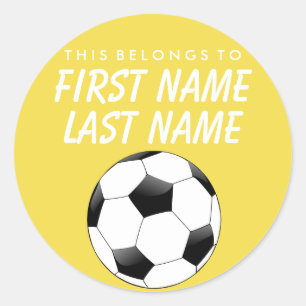 Personnalisé Cela Appartient À Sticker - Soccer