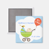 Personnalisé C'est un garçon dans Skyblue Magnet (Recto/Verso)