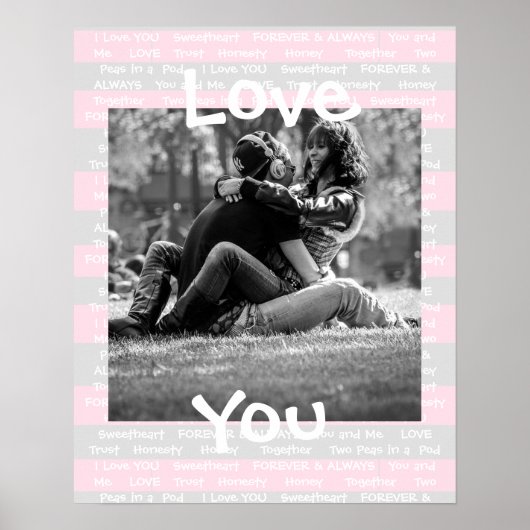 Personnalisé cette affiche de couple "Love You" (Devant)