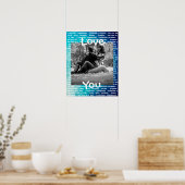 Personnalisé cette affiche de couple "Love You" (Cuisine)