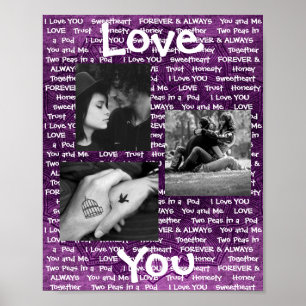 Personnalisé cette affiche photo de couple "Love Y