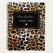 Personnalisé Chic Élégant Brown noir blanc léopard (Devant)