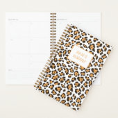 Personnalisé Chic Girl Leopard Motif Planner (Devant avec enveloppe)