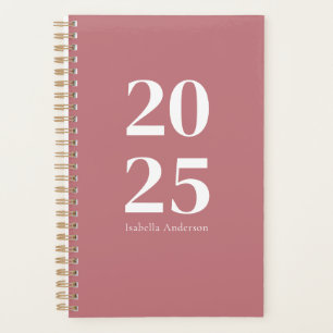Personnalisé Chic moderne Dusty Rose mensuel/hebdo