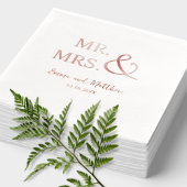 Personnalisé, Chic Real Foil M. et Mme Mariage