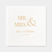 Personnalisé, Chic Real Foil M. et Mme Mariage (Recto)