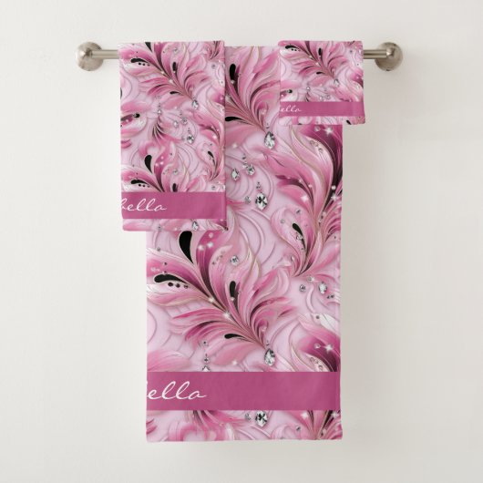 Personnalisé Chic rose glam Motif de luxe (En situation)