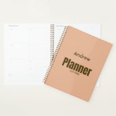 Personnalisé classe élégant rose brun texte modern (Devant avec enveloppe)