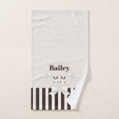 Personnalisé Classique Moderne Cute Twin Bunny Enf (Serviette à main)