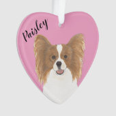 Personnalisé Coeur rose rouge et Papillon blanc (devant)