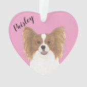 Personnalisé Coeur rose rouge et Papillon blanc (dos)