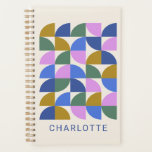 Personnalisé Coloré Moderne Étudiant géométrique m<br><div class="desc">Ajoutez un éclat de couleur à votre planification quotidienne grâce à ce design géométrique dynamique, aux formes audacieuses et modernes en bleu, vert, violet et or. Ce planificateur démodé est parfait pour les étudiants, les professionnels et les créatifs à la recherche d'une façon élégante et fonctionnelle de rester organisé. Grâce...</div>
