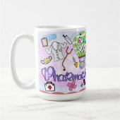 Personnalisé Coloré Pharmacien Café Mug (Gauche)