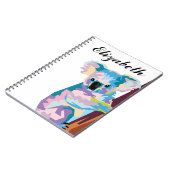Personnalisé Coloré Pop Art Carnet Koala (Côté gauche)
