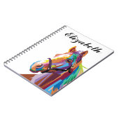 Personnalisé Coloré Pop Art Horse Carnet (Côté gauche)