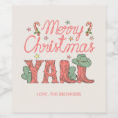 Personnalisé Cowboy Joyeux Étiquettes de vin de No (Étiquettes simples)