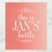 Personnalisé | Créez Votre Propre Étiquette De Vin (Étiquettes simples)