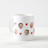 Personnalisé Cute Baby Face 3 Photos Mug (Devant gauche)