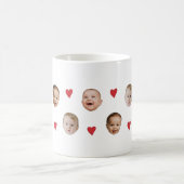 Personnalisé Cute Baby Face 3 Photos Mug (Centre)