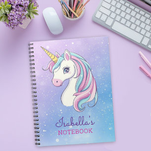 Personnalisé Cute Unicorn Rainbow Purple Carnet