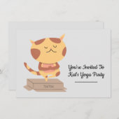 Personnalisé Cute Yoga Thème Chat Invitation (Devant / Derrière)