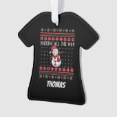 Personnalisé Dabbing Christmas SnowmanDouleur moch (devant)