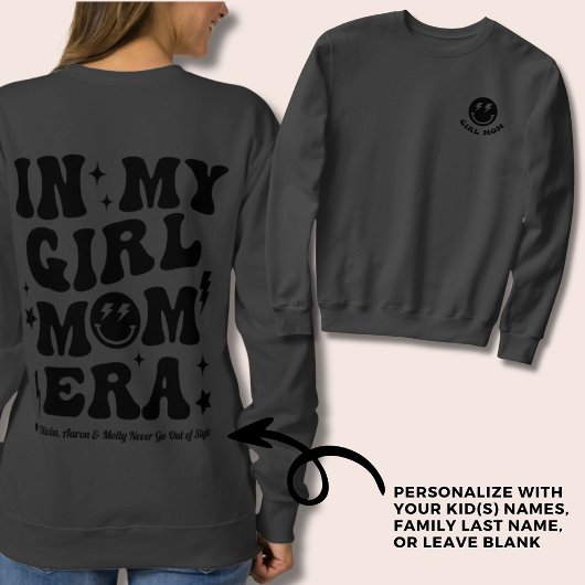 Personnalisé Dans Mon Fille Maman Era Sweatshirt N