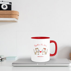 Personnalisé Deux Belle Mug De Café Souris