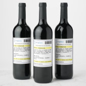 Personnalisé drôle étiquette de vin de prescriptio (Bouteilles)