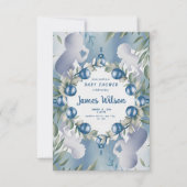 [Personnalisé] Elégant Baby Boy Shower Invitation (Devant)