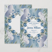 [Personnalisé] Elégant Baby Boy Shower Invitation (Devant / Derrière)