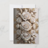 [Personnalisé] Élégant Faire-part de mariage blanc (Dos)