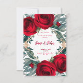 [Personnalisé] Élégant Faire-part de mariage Rose (Devant)