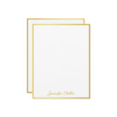 Personnalisé Elegant Modèle de script main or (Devant/Arrière en situation)